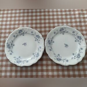 Haviland Blue Floral Desert Plates